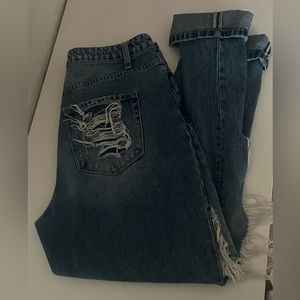 distressed jeans